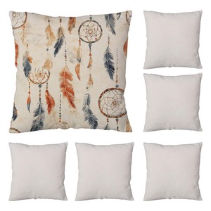 Housses de coussin vierges pour sublimation - Housses de coussin personnalisées en coton et lin DIY 40x40cm pour la décoration intérieure - Product Image 1