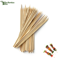 Brochettes en bambou biodégradable de qualité alimentaire, fabriquées à 100 % à partir de bambou naturel, parfaites pour les barbecues en plein air, le camping et les pique-niques