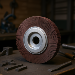 Disque à lamelles Fervi en oxyde d'aluminium, tissu perforé 125 mm pour le meulage des métaux - Product Image 3