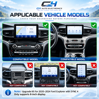 Autoradio stéréo 256G GPS Carplay Android Auto pour Ford Explorer 2020-2025