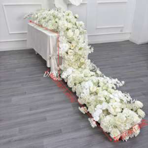 Wholesale High Quality Silk Rose Artificial Wedding &amp; Valentine's Day <strong>Floral</strong> Aisle Runner Handmade Long Lasting Decoration - Product Image 2
