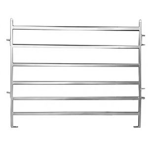 Panel de Corral para Ganado Portátil de Acero Galvanizado por Inmersión en Caliente, Ecológico, de 4, 5 y 6 Rieles, Tubo Ovalado/Redondo/Cuadrado, Panel para Caballos 3D - Product Image 1