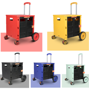 Chariot à roulettes en plastique à 2 roues Baoyu, chariot à main pliable, chariot de courses OEM, petit usage personnel - Product Image 6