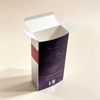 Boîte en carton cosmétique personnalisée à fond auto-scellant, pliage automatique avec logo en feuille d'or, vente en gros, coffret cadeau pour soins de la peau