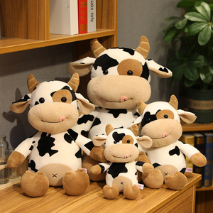 Juguete de peluche de vaca lechera personalizado lindo de alta calidad suave juguete de peluche de vaca barato - Product Image 3
