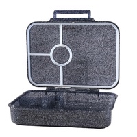 Boîte à lunch OUMEGO pour enfants, sans BPA, Tritan + silicone, résistante aux micro-ondes, anti-fuite, 3 compartiments, logo personnalisé, ensemble pour l'école
