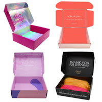 Boîte d'Expédition en Carton Ondulé Rose avec Logo Personnalisé, Boîte d'Envoi Postale pour Coffret Cosmétiques, Soins de la Peau et Emballage Beauté