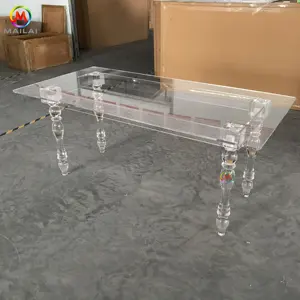 Фабричный элегантный акриловый прозрачный обеденный стол для свадьбы