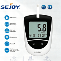 Tiras de prueba de diagnóstico Sejoy, características modernas, kit de glucómetro digital, medidores de glucosa en sangre, monitores