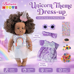 Poupée Bébé Personnalisée Belinda en Vinyle Noir, Ensemble Bébé Réaliste avec Accessoires, Cadeau pour Filles - Product Image 2