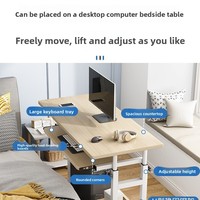 Table d'appoint moderne minimaliste en PVC pour ordinateur, table relevable mobile pour la maison, la chambre et les étudiants