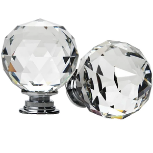 European Single Hole Cabinet Drawer Furniture Alloy Small <strong>Knobs</strong> Wholesale Closet <strong>Door</strong> Crystal Glass Handle Wardrobe Kitchen Gym - Product Image 5