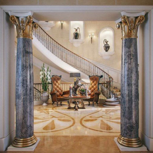 Modern Pillar Design Living Room Marble Columns