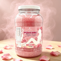 Sel de bain de pieds détoxifiant au sel marin, parfumé et anti-odeur, 1 gallon, pour pédicure spa, senteurs personnalisées sous marque privée, économique