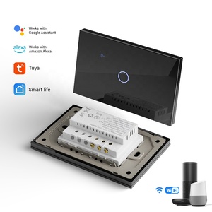 Interruptores inteligentes táctiles de vidrio para luces, 1 interruptor de pared empotrado blanco negro Control de aplicación Compatible con Alexa y Google Home - Product Image 6