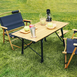 Outdoor Detachable Assembly Camping Picnic Foldable <b>Table</b> Set With Portable Storage Bag - Product Image 1
