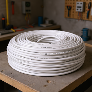 Volteck CCA-14B Filo di Rame Intrecciato Bianco 14 AWG, Isolamento in PVC a Singolo Conduttore, Rotolo da 100 Metri, Classificato 600V, Certificato ROHS per Uso Domestico - Product Image 2
