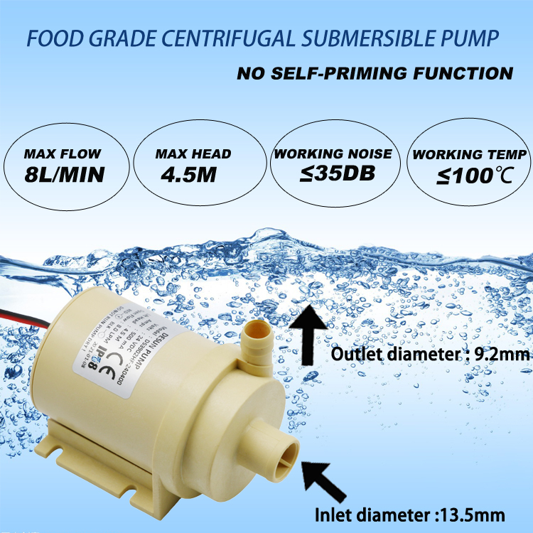 DESUN 12V 24v Mini Brushless Dc Hot Water Circulation Pump for Boiled Water Machine · image 2