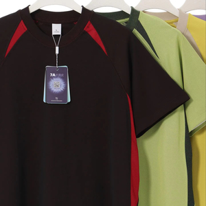 Người Đàn Ông Của Hợp Thời Trang Rắn Ngắn Tay Áo T-Shirt Mới Nặng 240G Hai Mặt Nhanh Chóng Khô Bông Màu Khối Thể Thao Giản Dị Phong Cách - Product Image 6