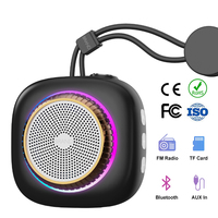 Enceinte Bluetooth murale rétro HF11 avec ventouses, prise en charge AUX, carte TF et radio FM, lumière RVB, enceinte sans fil