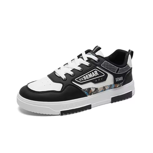Nouvelles baskets décontractées pour hommes, respirantes, en cuir, chaussures de sport décontractées, chaussures de skate tendance pour adolescents, chaussures de course et de marche - Product Image 5