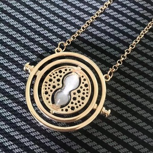 Collar con Colgante de Reloj de Arena Chapado en Oro Clásico, Cadena de Eslabones de Aleación, Unisex, en Oferta, Ideal para Regalos - Product Image 5