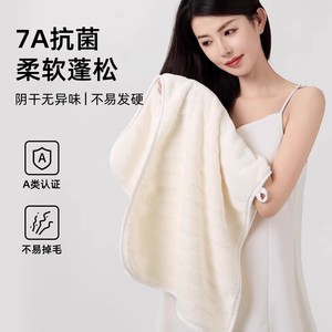 Serviette de bain en polaire corail 40x80cm, forte absorption, séchage rapide, usage domestique, couleur unie, serviette rectangulaire - Product Image 5