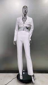 <span class=keywords><strong>Ensemble</strong></span> bandage pour <span class=keywords><strong>femme</strong></span> avec diamants <span class=keywords><strong>de</strong></span> luxe sexy, veste courte dos nu et <span class=keywords><strong>pantalon</strong></span> crayon 2 pièces, tenue <span class=keywords><strong>de</strong></span> <span class=keywords><strong>soirée</strong></span> - Product Image 3