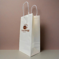 Sacs en papier de luxe pour café, boutique de pâtisserie, logo personnalisé, couleur rose, gobelets à café, emballage, sac en papier pour café 750 ml