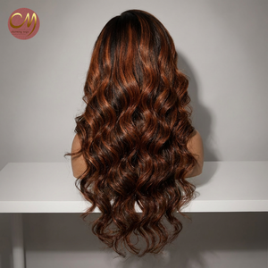 Parrucche Frontali in <span class=keywords><strong>Capelli</strong></span> Umani con Rete Frontale P4/30 Marrone con Mèches, Ondulate, Pre-Piumate, Senza Colla, con Mèches <span class=keywords><strong>Cioccolato</strong></span>, per Donna - Product Image 3