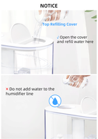 Remplissage de dessus intelligent Humidificateur de peau portable Humidificateur de Offre Spéciale Humidificateur à lumière LED humidificateur à brume froide atomiseur diffuseur ultrasonique