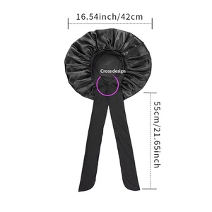 Juego <span class=keywords><strong>de</strong></span> 2 Gorros <span class=keywords><strong>de</strong></span> Satén <span class=keywords><strong>de</strong></span> <span class=keywords><strong>Seda</strong></span> <span class=keywords><strong>para</strong></span> Cabello <span class=keywords><strong>Rizado</strong></span>, Talla Queen, con Banda Ajustable <span class=keywords><strong>para</strong></span> <span class=keywords><strong>Dormir</strong></span>, <span class=keywords><strong>para</strong></span> Mujeres - Product Image 2