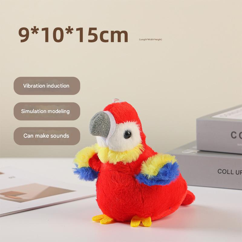 9*10*15cm parrot flaps wings sounds detachable wash red