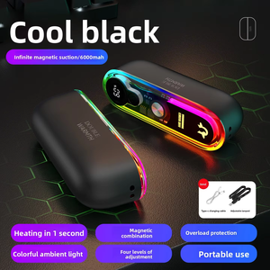 Nuevo Calentador <span class=keywords><strong>de</strong></span> Manos Magnético Recargable 2 en 1, Paquete <span class=keywords><strong>de</strong></span> 2, Batería Portátil, Termostato Ajustable, <span class=keywords><strong>Luz</strong></span> RGB - Product Image 2