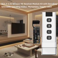 Interrupteur de télécommande sans fil miniature DC3.3-5.5V pour l'éclairage et l'équipement de surveillance de la maison intelligente avec une portée de 150 m