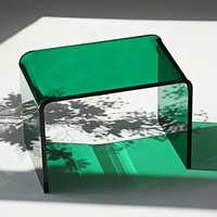 Meubles de salon minimalistes rectangle canapé acrylique table d'appoint canapé en plastique table d'angle support tabouret chaise