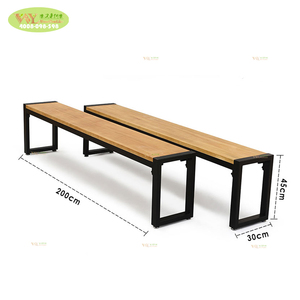 工业铁木办公家具餐桌套装活边松木平板办公书桌套装 - Product Image 4