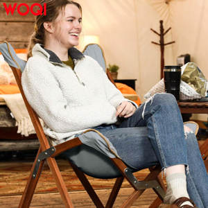 كرسي شاطئ على شكل فراشة من WOQI - كرسي خشبي قابل للطي محمول مع شعار مخصص للمنتجعات الساحلية - Product Image 6