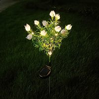 TSINYE LED Moderne Solaire Jardin Lumières Étanche Fleur Spike Lumière Solaire Lumières Extérieures pour Cour Porche Patio Décor Présent