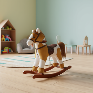 Rocking Horse 46 Cm Plush <b>Toy</b> For Kids Ride On <b>Animal</b> - Product Image 3