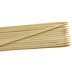 5X5X220Mm Vierkante Bamboe Stok Voor Suikerspin Stok Platte Bamboevleespen