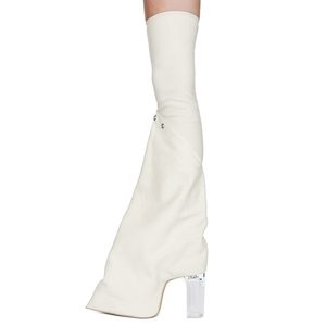 Custom Style Women Skintight Over Knee High Boots Loose Pointed Toe <b>Long</b> Pants Booties High Chunky Heels Shoes - Product Image 6