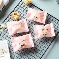 MorSun 100pcs 7*10cm Sacs de bonbons à biscuits faits à la main Hot Seal Snacks Emballage de biscuits flocon de neige Noël Anniversaire Fête de mariage