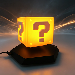 New Design Table Decor <b>Magnetic</b> Levitation Question Mark Block Lamp Warn LED Light Floating Box Light For Kids' Gift - Product Image 6