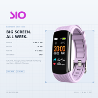 Gelang Kebugaran Bluetooth USB Direct Charge Layar IPS 0.96 Tahan Air IP67 Pengingat Panggilan Pesan Pelacak Tidur Gelang Pintar