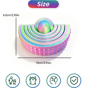 Unmögliche Pyramiden-Durchgangs-Fidget-Spielzeug: 3D-gedrucktes Spiral-Spinning-Regenbogen-Fidget-Spiel zur Stress- und Angstlinderung - Product Image 2