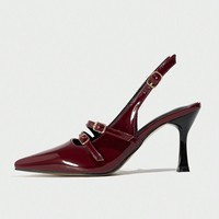 Sandales d'été élégantes pour femmes aux couleurs vives, à talons, à bout ouvert et à brides de cheville, pour l'extérieur