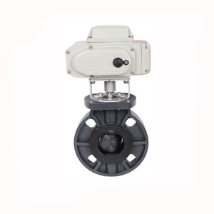 220v butterfly Valve 2inch Dn50 Dn100 Electric Upvc butterfly Valve - Product Image 1