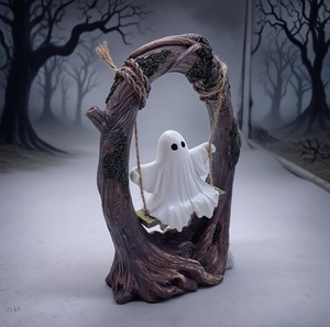 Nouveauté 2025 Décoration d'Halloween Fantôme Balançoire Décoration Intérieure pour Cadeaux d'Halloween et de Noël Ornements en Résine - Product Image 5