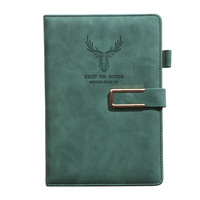 Carnet de notes professionnel A5 de haute qualité, personnalisable avec logo, couverture en cuir épaissi, journal simple pour étudiant, coffret cadeau